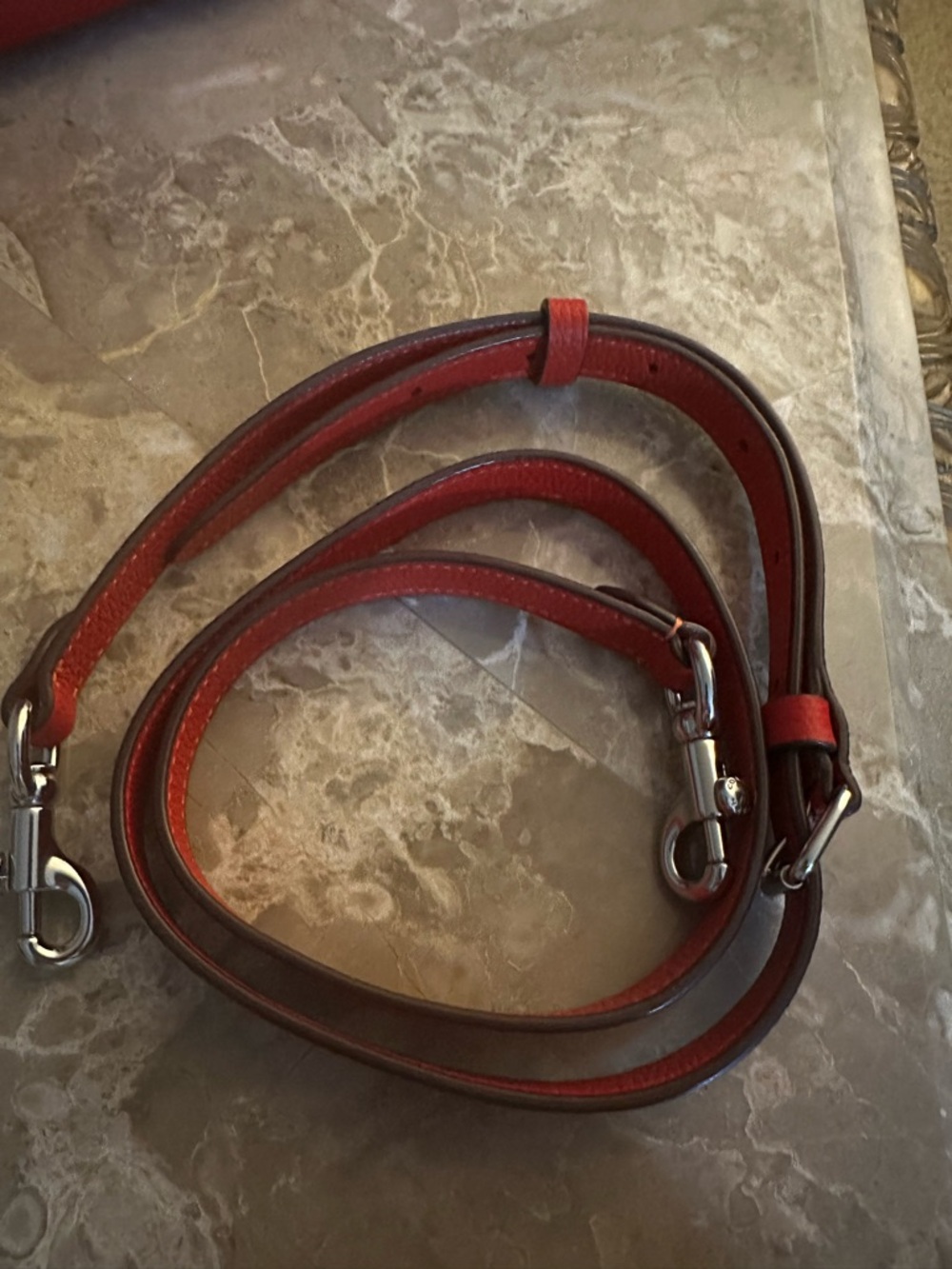 Coach Red Pebbled Leather Tote with Shoulder Strap MINI - Picture 7 of 16